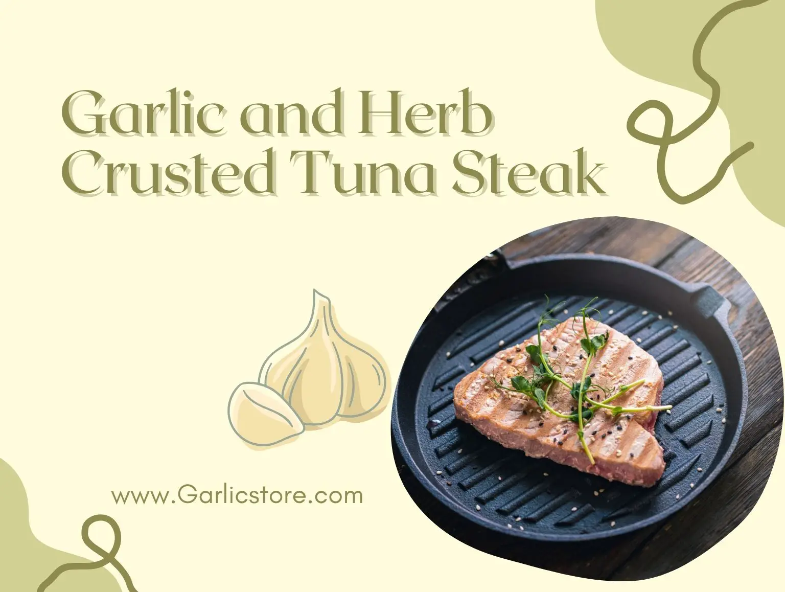 Garlic and Herb Crusted Tuna Steak