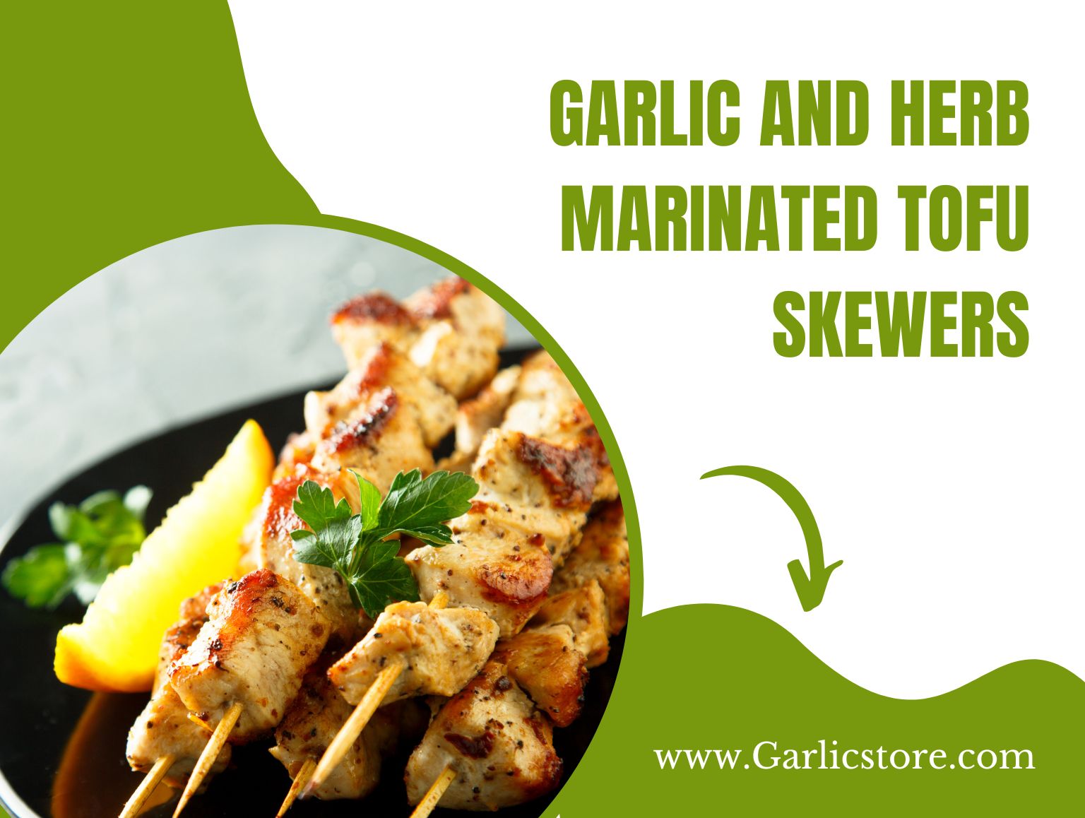 Garlic and Herb Marinated Tofu Skewers