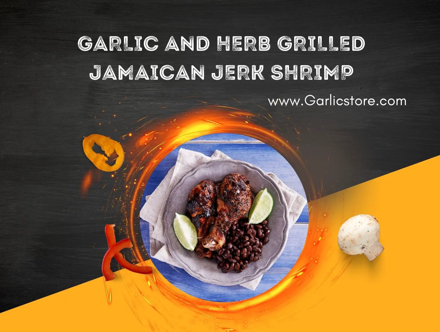 Garlic and Herb Grilled Jamaican Jerk Shrimp