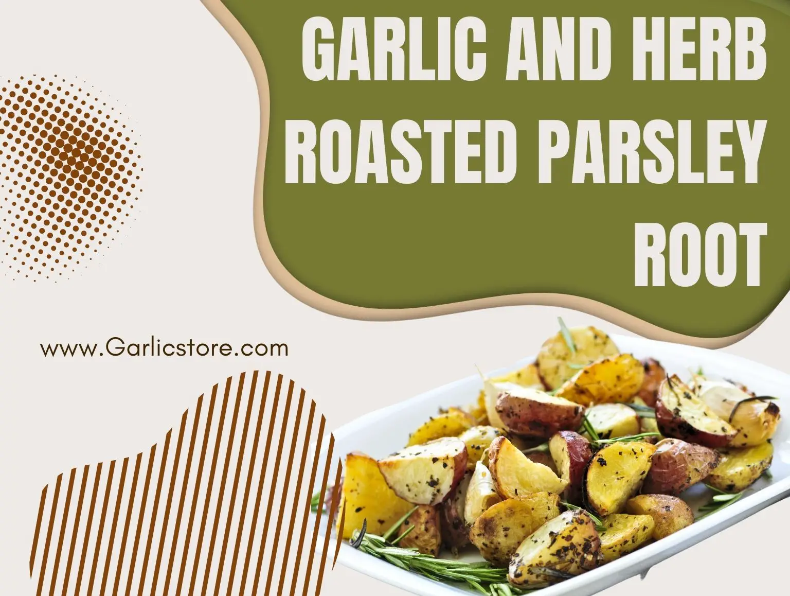 Garlic and Herb Roasted Parsley Root