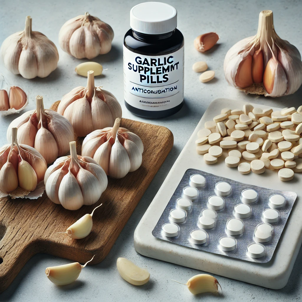 fresh garlic vs pills for anticoagulation