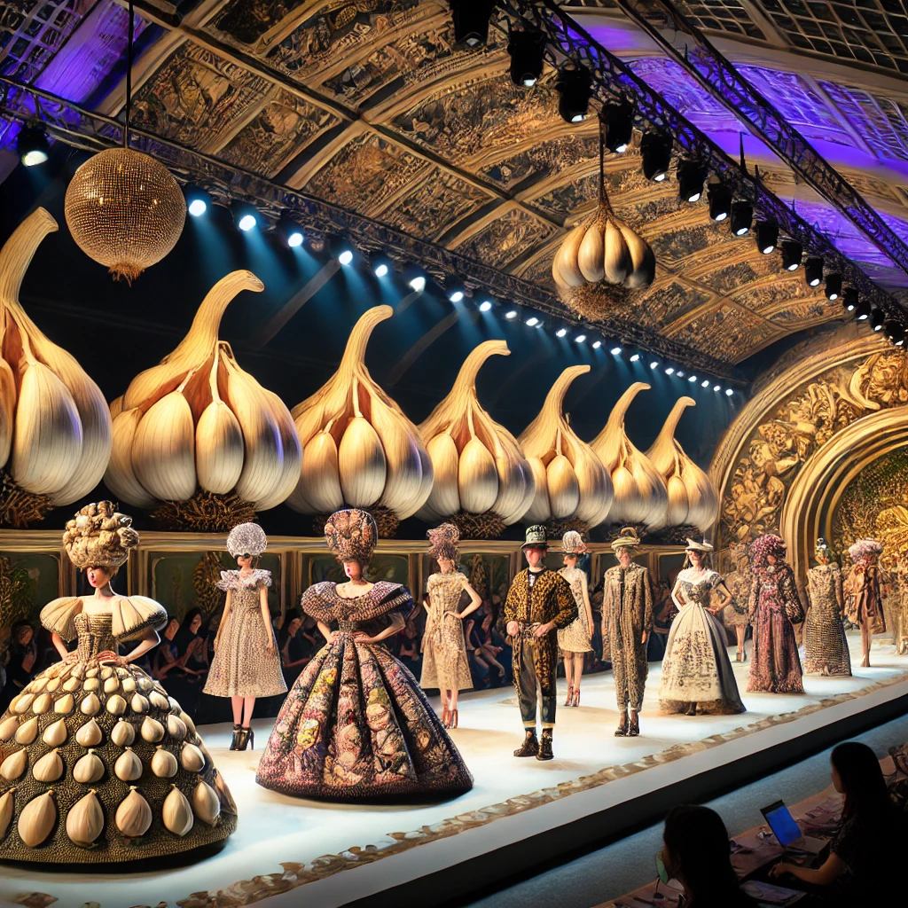 interesting garlic-inspired fashion shows