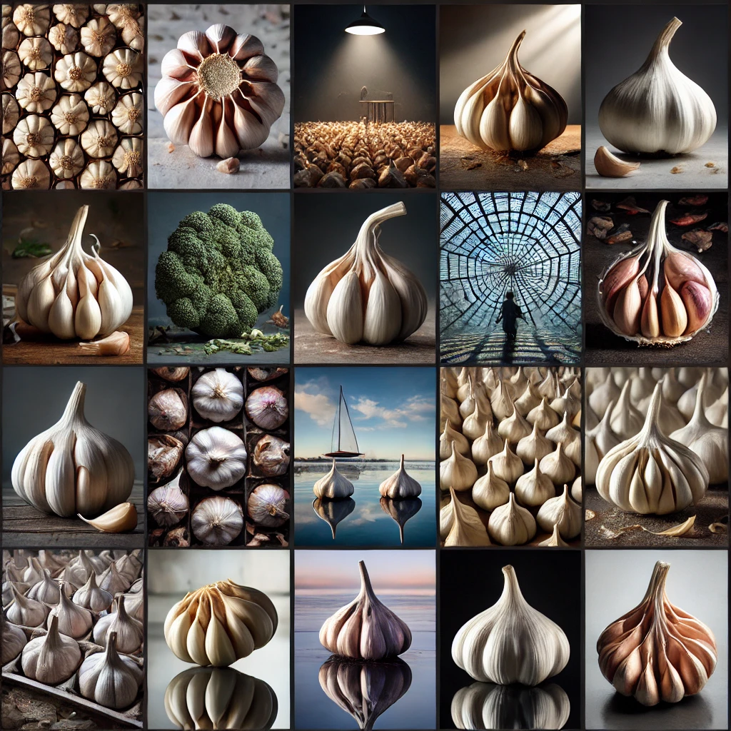 unusual garlic-inspired photography