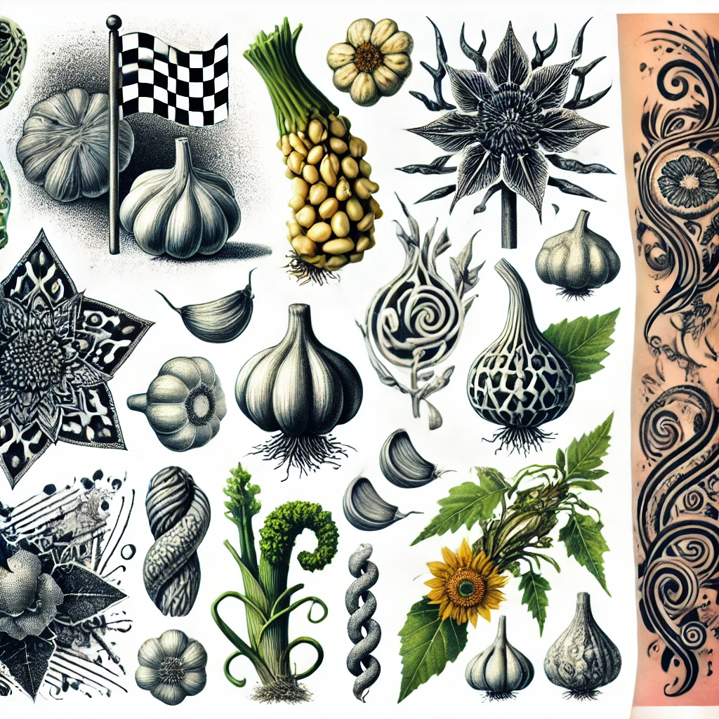 unusual garlic-inspired tattoos