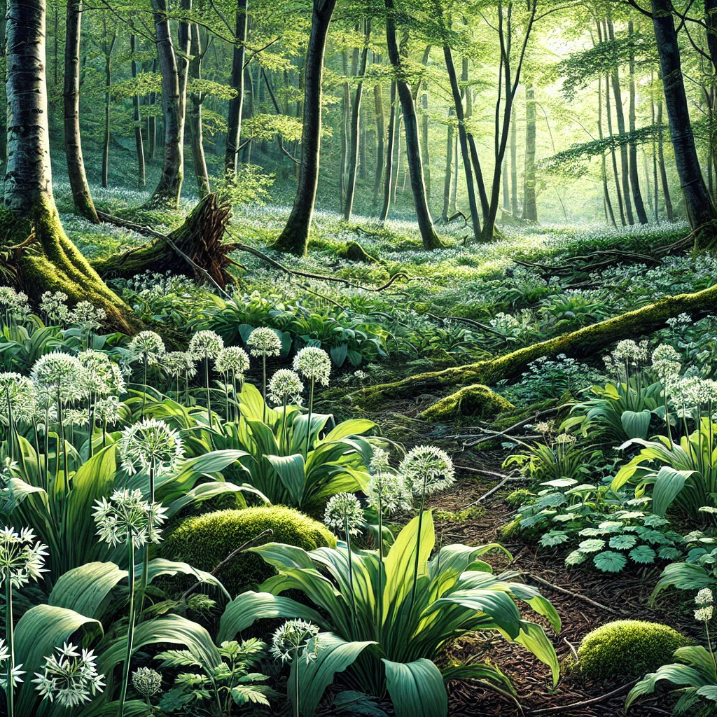 natural habitat of wild garlic