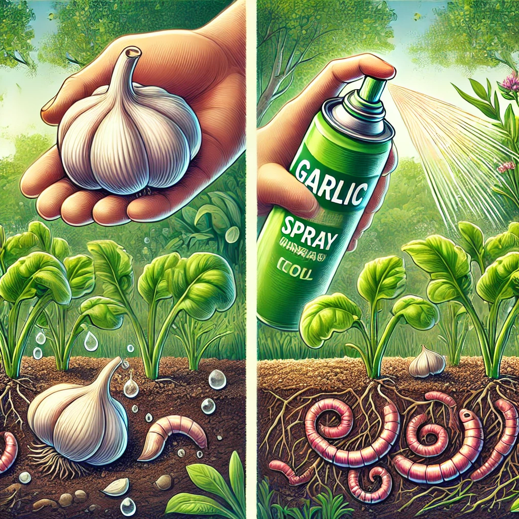 using garlic against garden worms