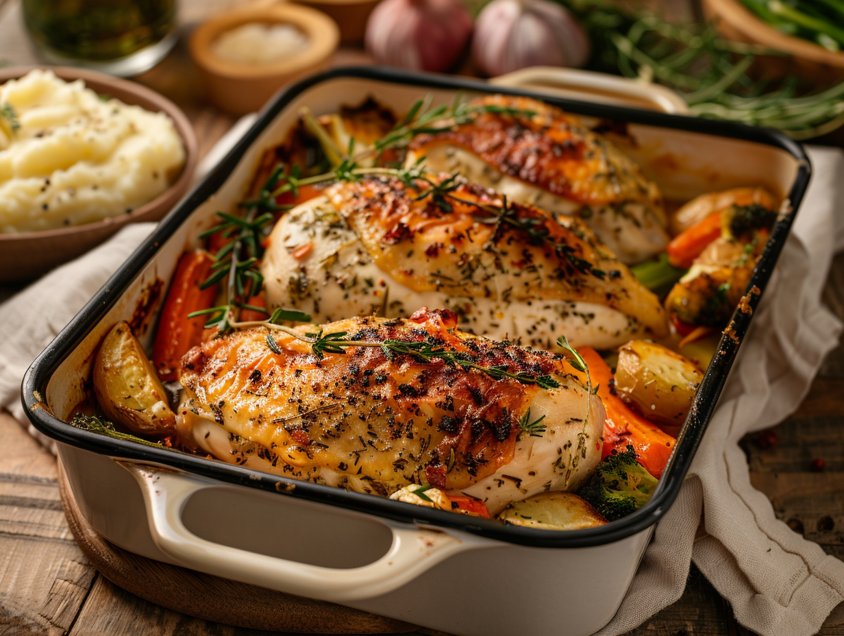 Garlic & Herb Baked Chicken Breasts Recipe