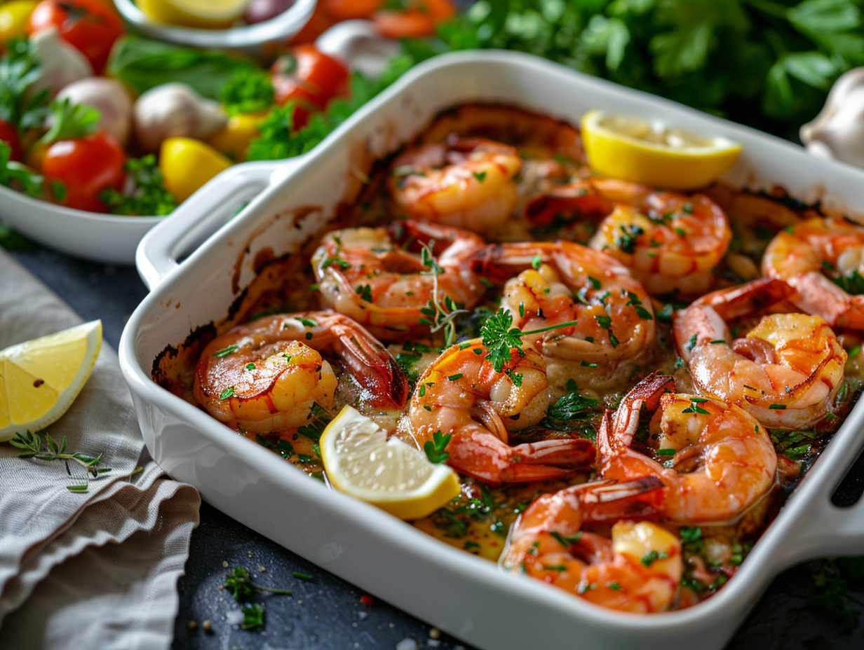 Garlic & Herb Baked Shrimp Recipe