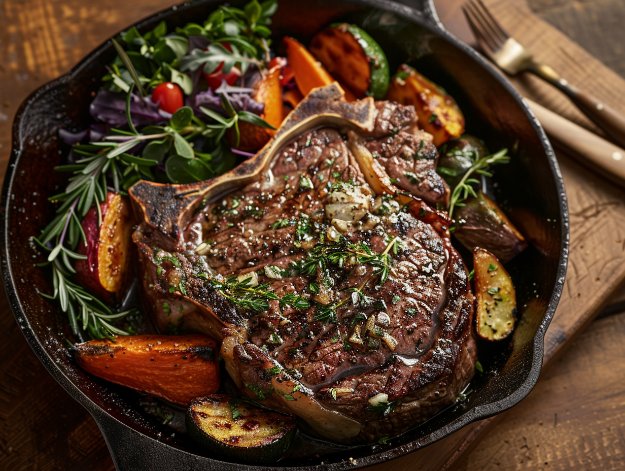 Garlic Herb Buttered Steak