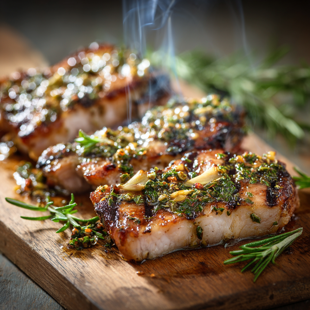Garlic & Herb Grilled Pork Belly Recipe