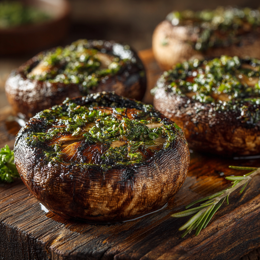 Garlic & Herb Grilled Portobello Mushrooms Recipe