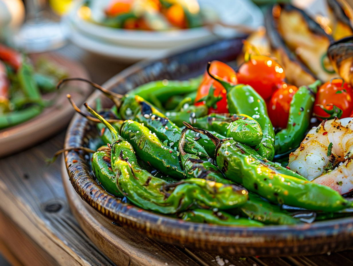 Garlic & Herb Grilled Shishito Peppers Recipe