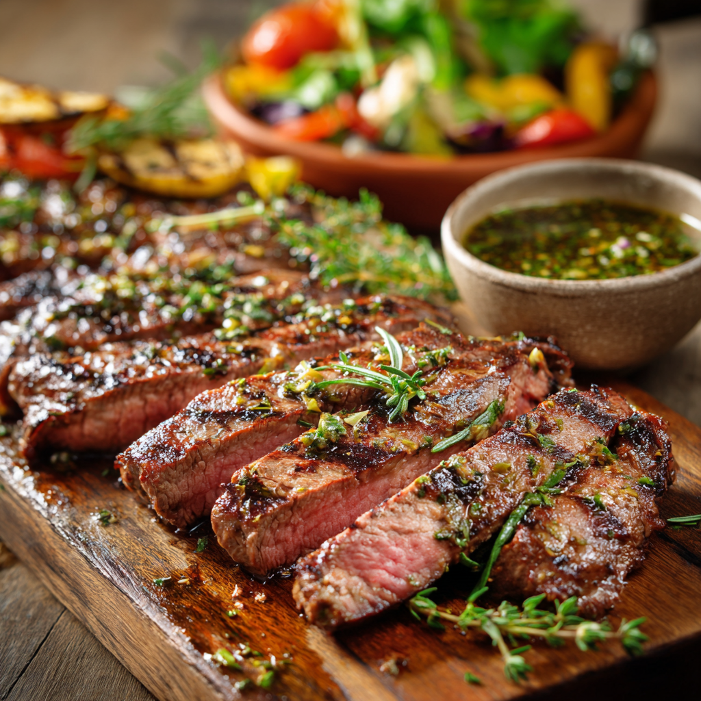 Garlic & Herb Marinated Grilled Steak Recipe