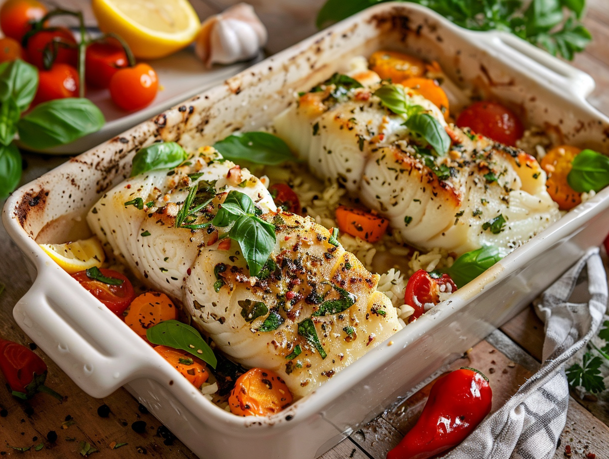 Garlic and Herb Baked Cod Recipe