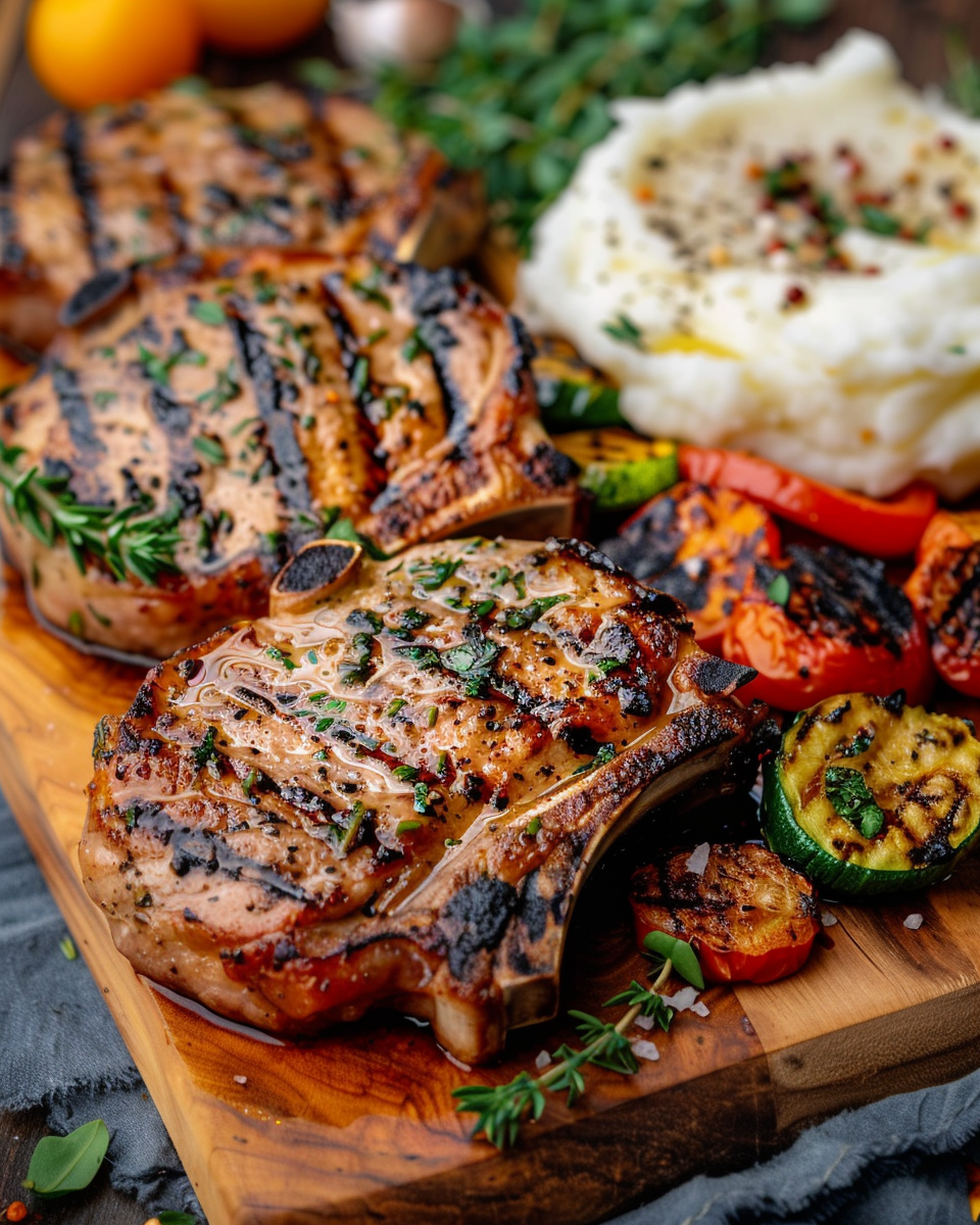 Garlic and Herb Grilled Pork Chops