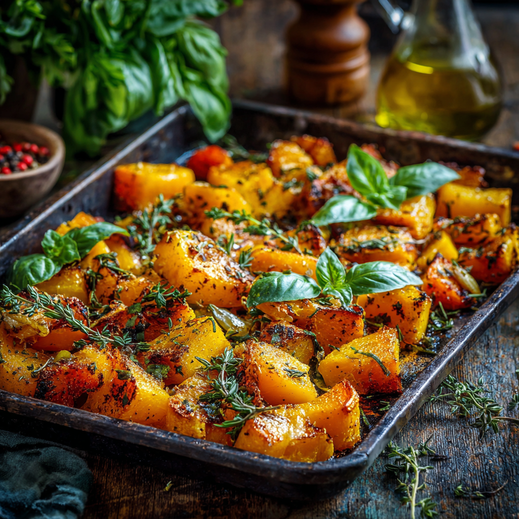 Garlic and Herb Roasted Squash