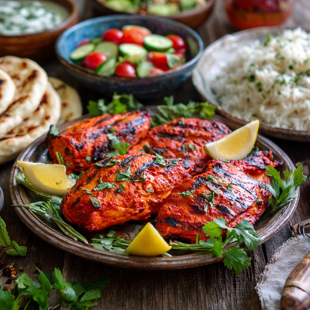 Garlic & Herb Grilled Tandoori Chicken Recipe