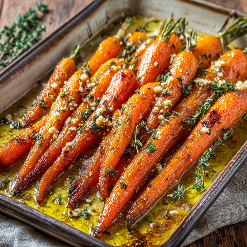 Garlic & Herb Roasted Baby Carrots Recipe