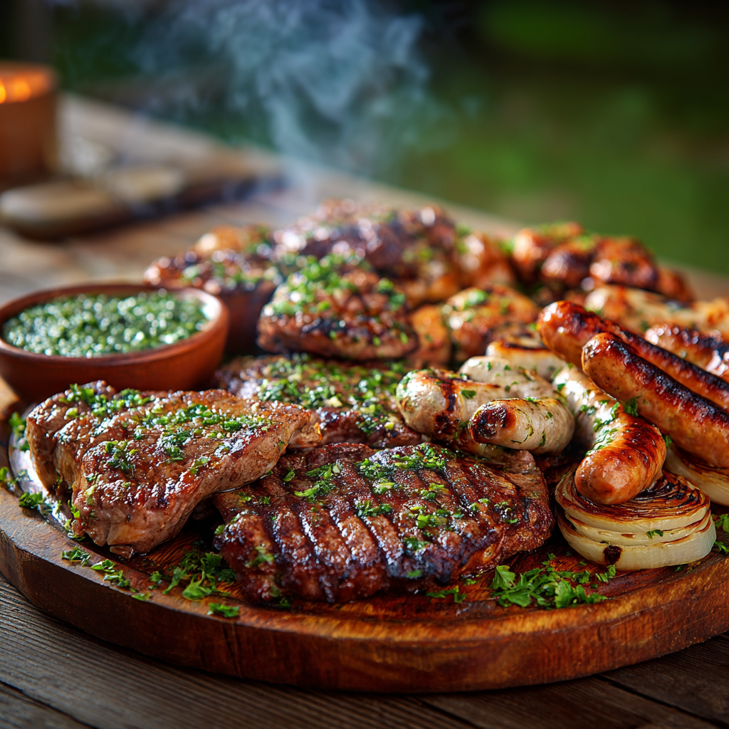Garlic and Herb Grilled Argentine Parrilla Mixed Grill Recipe