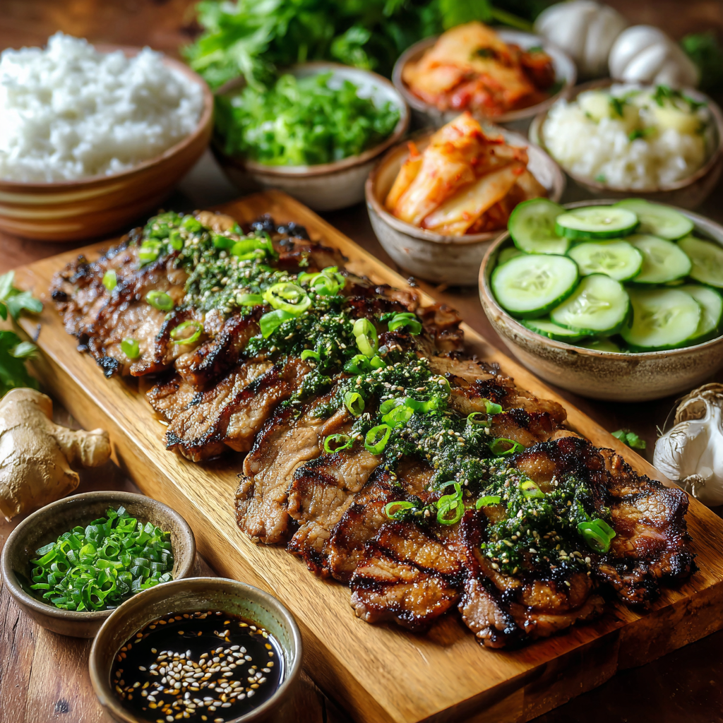 Garlic and Herb Grilled Korean BBQ Pork