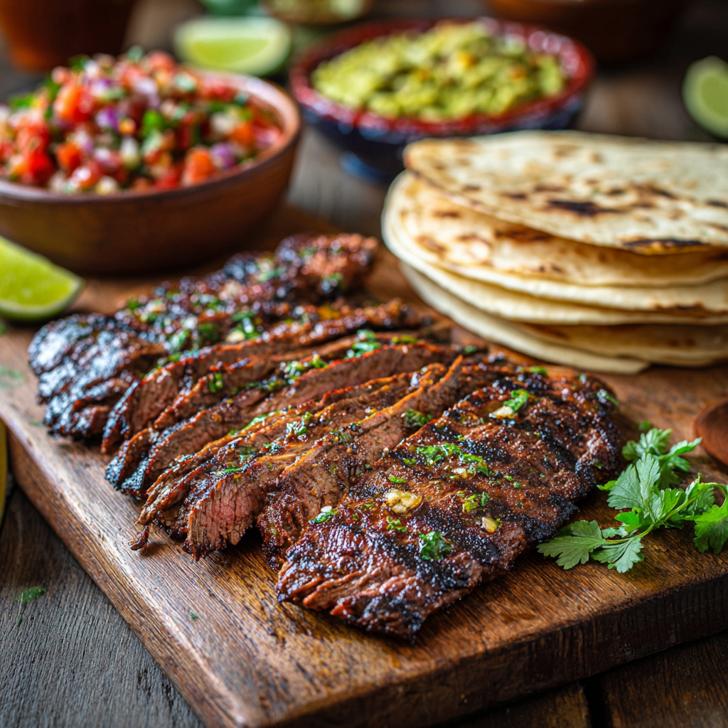 Garlic and Herb Grilled Mexican Carne Asada