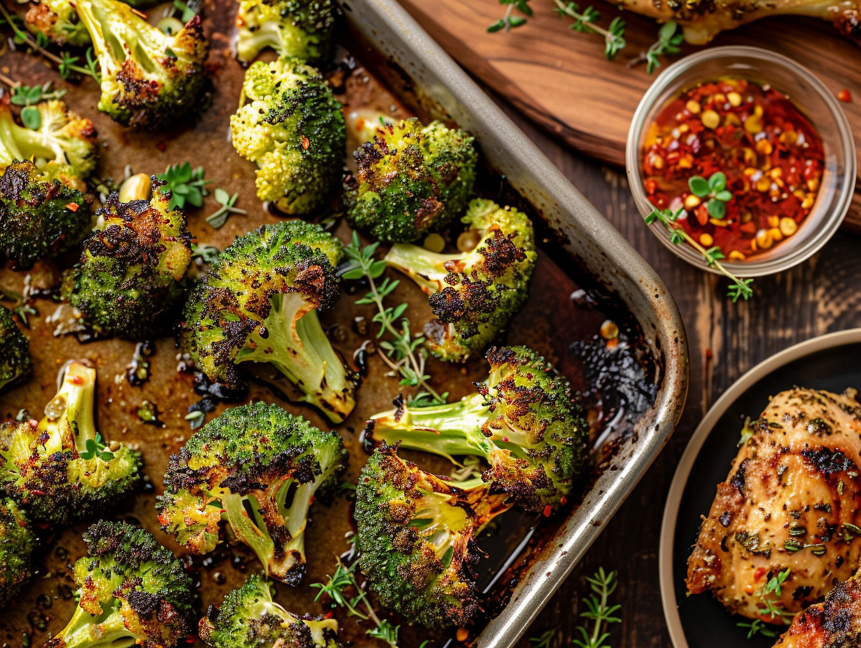 Garlic and Herb Roasted Romanesco Broccoli